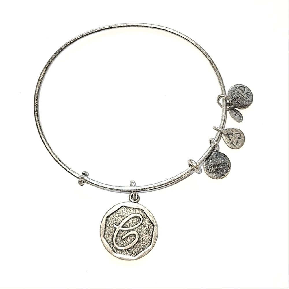 🦋 ALEX AND ANI "C" INITIAL BANGLE BRACELET - Picture 2 of 5
